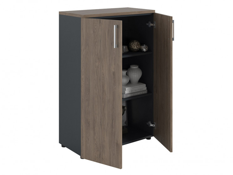Шкаф NW 1280 закрытый тёмный орех/антрацит 